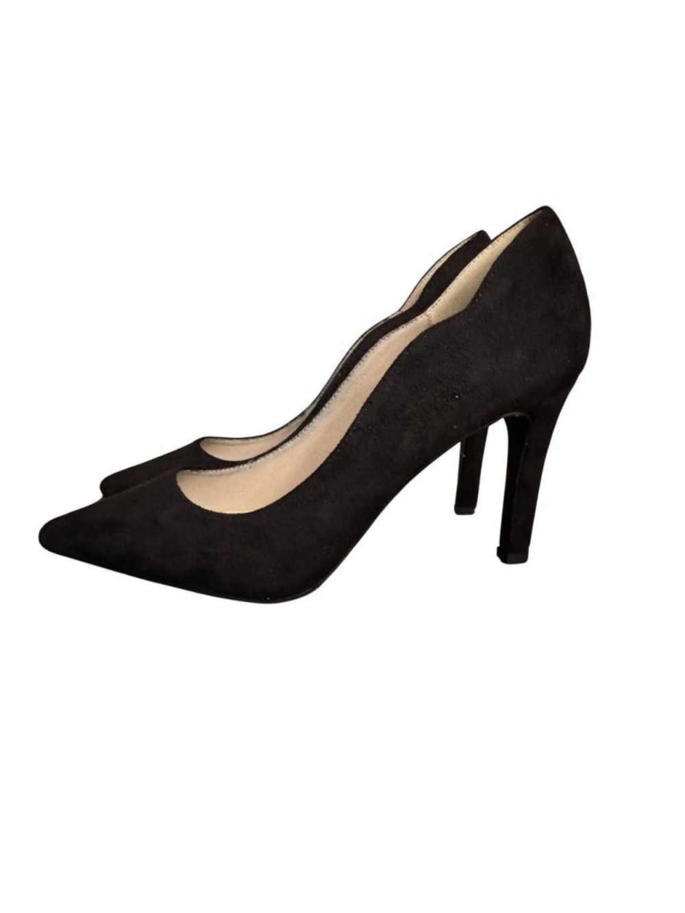 French Connection Women’s Scallop Black Heels Size 7.5 New In Box